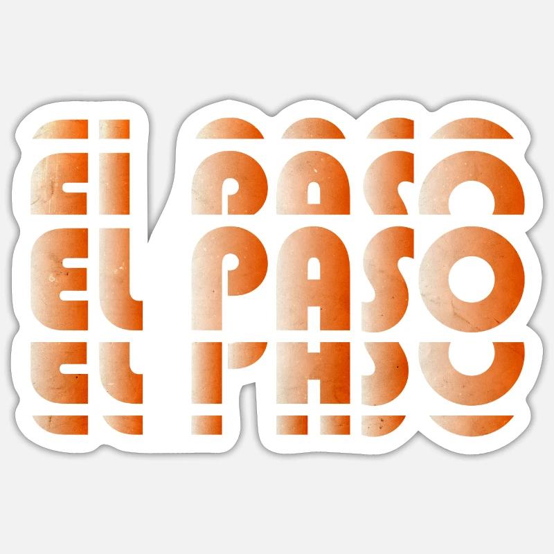 Grille de gradient d’El Paso - Sticker taille S (10 x 10 cm) - blanc mat