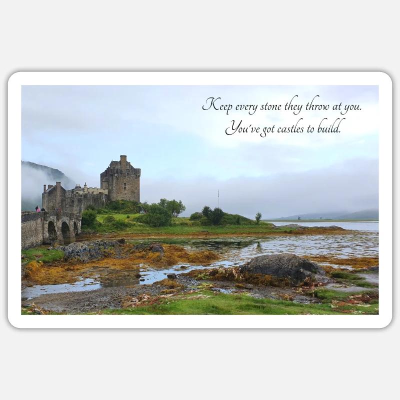 Eilean Donan Castle - Sticker Größe S (10 x 10 cm) - Mattweiß
