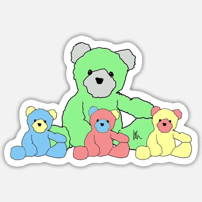 Teddy Sticker size S (10 x 10 cm)