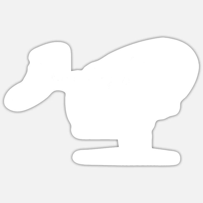 Né pour pêcher - Sticker taille S (10 x 10 cm) - blanc mat