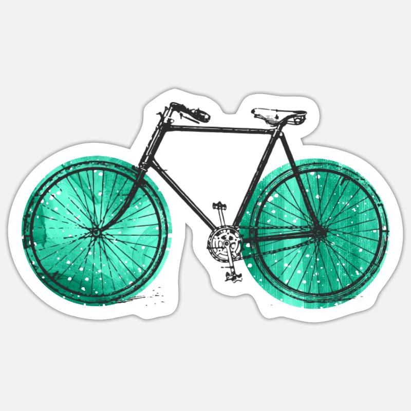 Bicycle - Sticker size S (10 x 10 cm) - white matte
