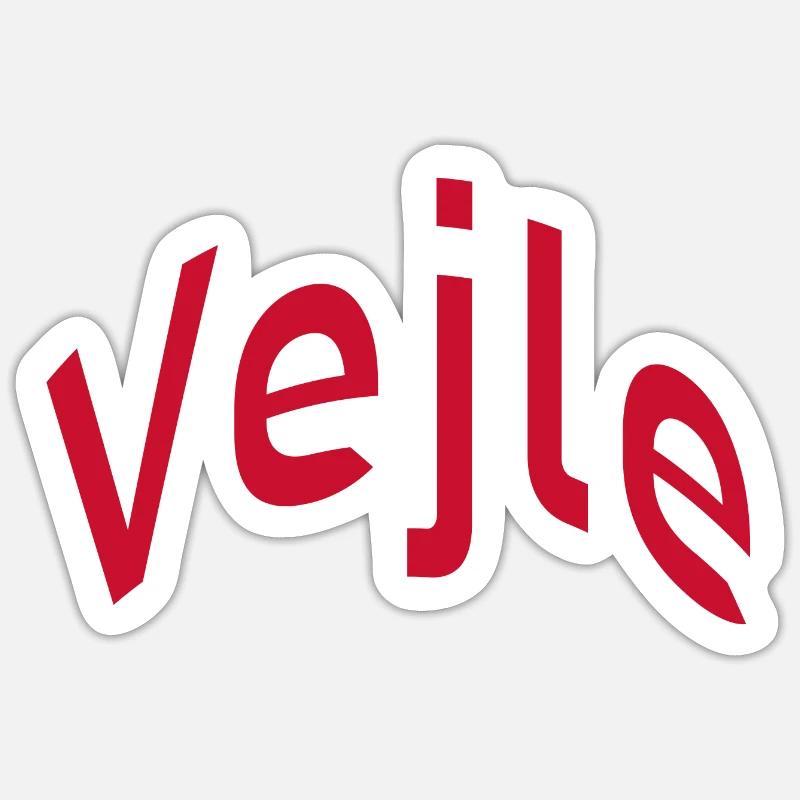 Vejle - Sticker taille S (10 x 10 cm) - blanc mat