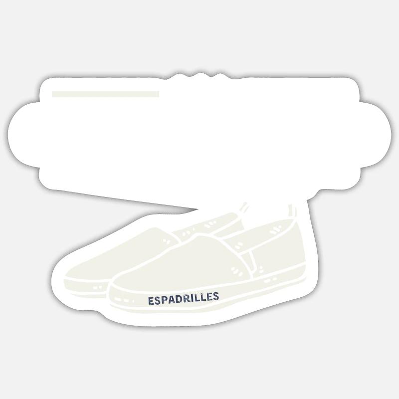 Commando Espadrille B - Sticker taille S (10 x 10 cm) - blanc mat