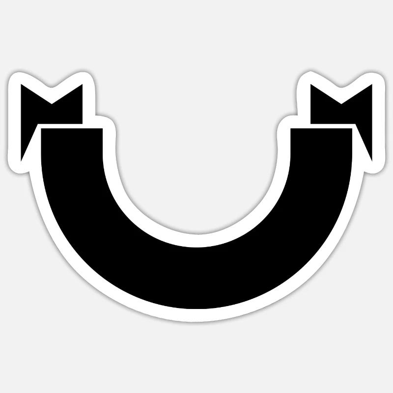 Bannière - Sticker taille S (10 x 10 cm) - blanc mat