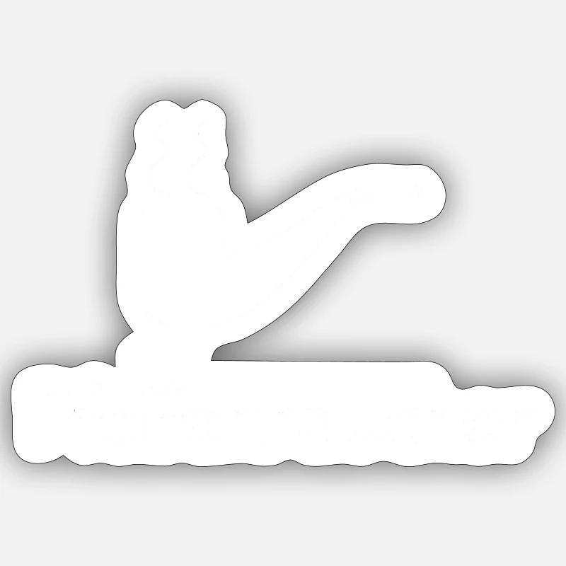 Pfeifenraucher - Sticker Größe S (10 x 10 cm) - Mattweiß