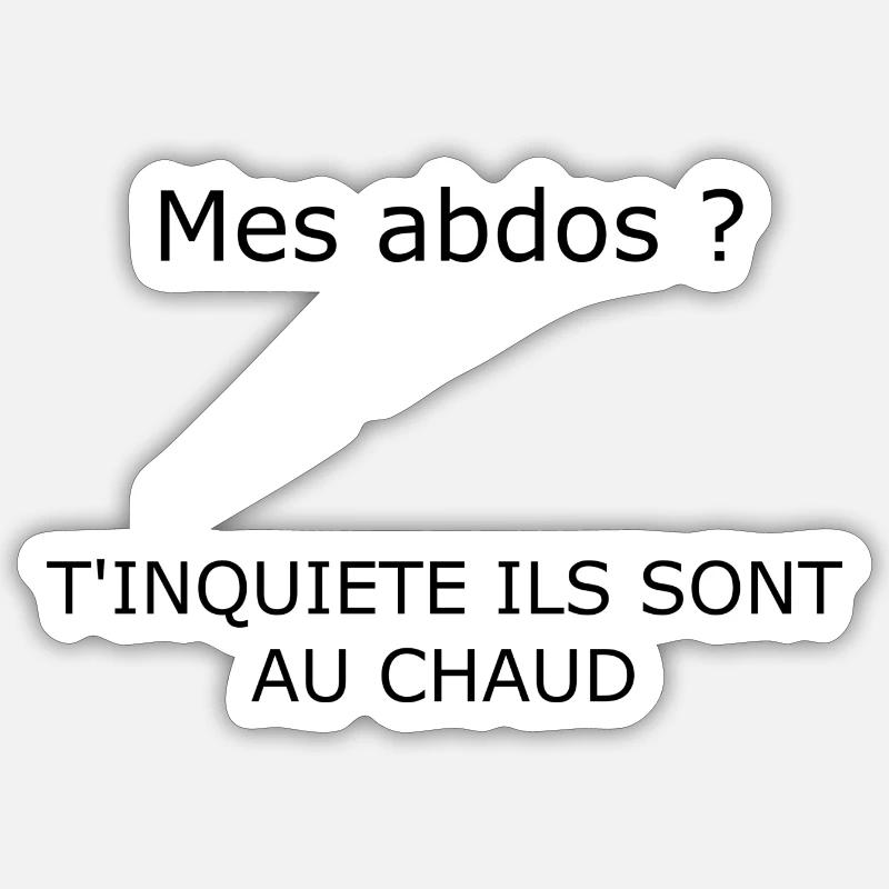 mes abdos Sticker taille S (10 x 10 cm)