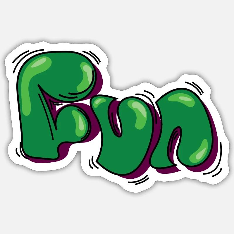 Fun - funny comic font Sticker size S (10 x 10 cm)