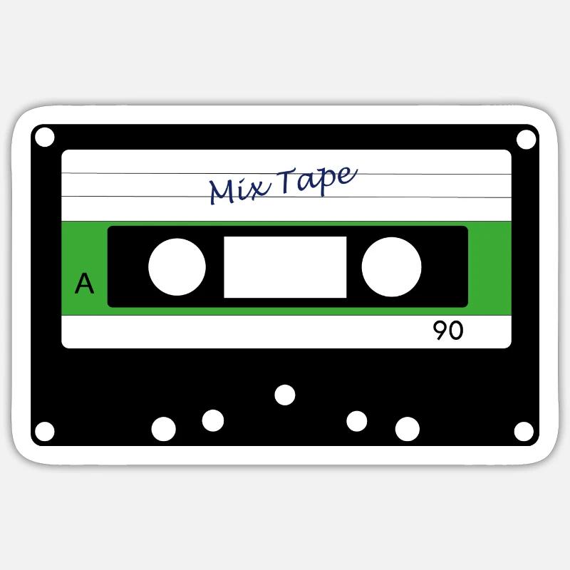 Cassette - Sticker size S (10 x 10 cm) - white matte