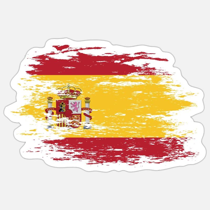 Espagne utilisé - Sticker taille S (10 x 10 cm) - blanc mat