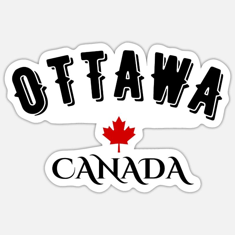 Ottawa Canada - Sticker size S (10 x 10 cm) - white matte