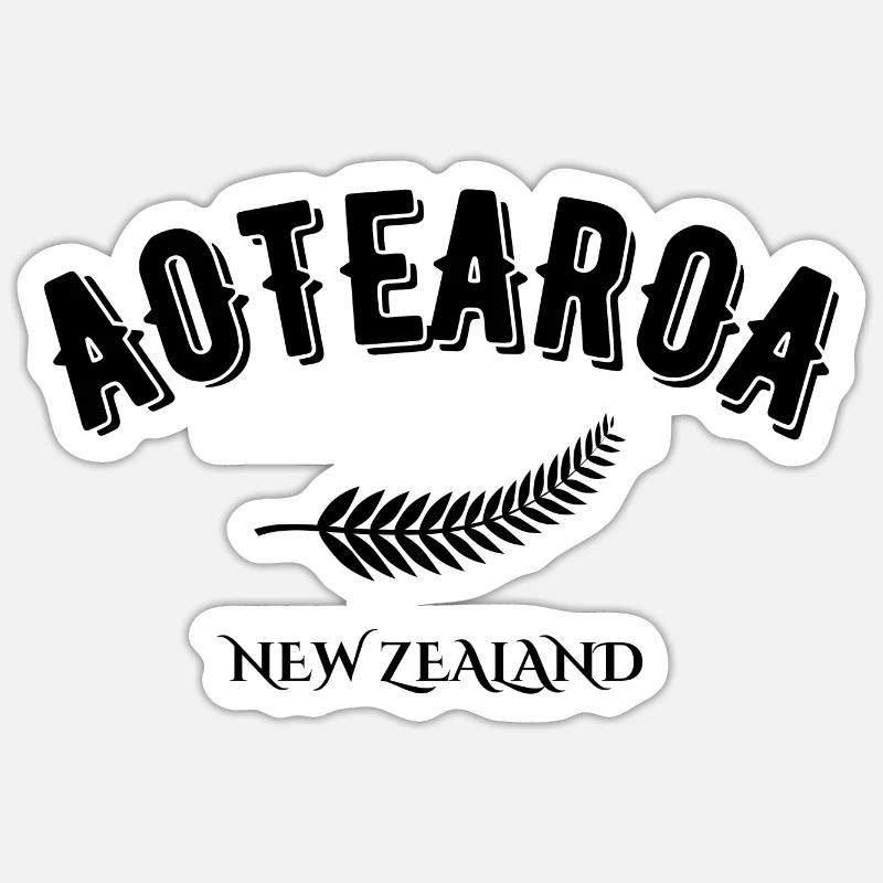 Aotearoa, Neuseeland - Sticker Größe S (10 x 10 cm) - Mattweiß