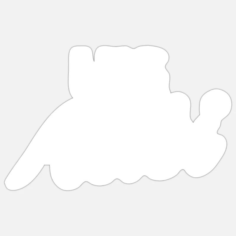 Son alibi - Sticker taille S (10 x 10 cm) - blanc mat