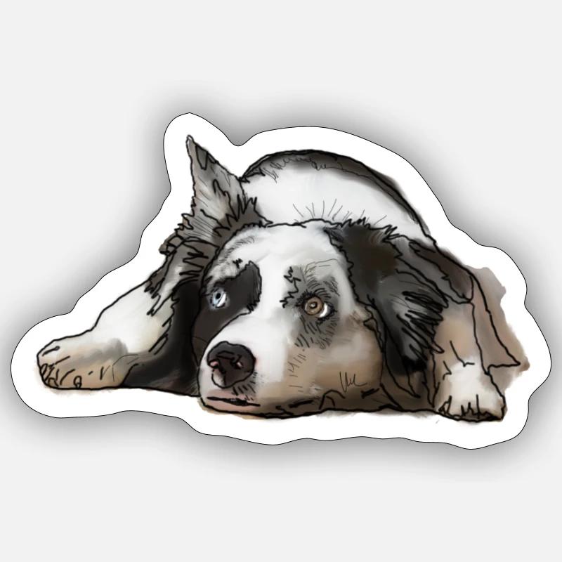 Australian Shepherd - Sticker size S (10 x 10 cm) - white matte
