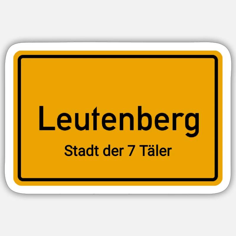 Leutenberg - Sticker Größe S (10 x 10 cm) - Mattweiß