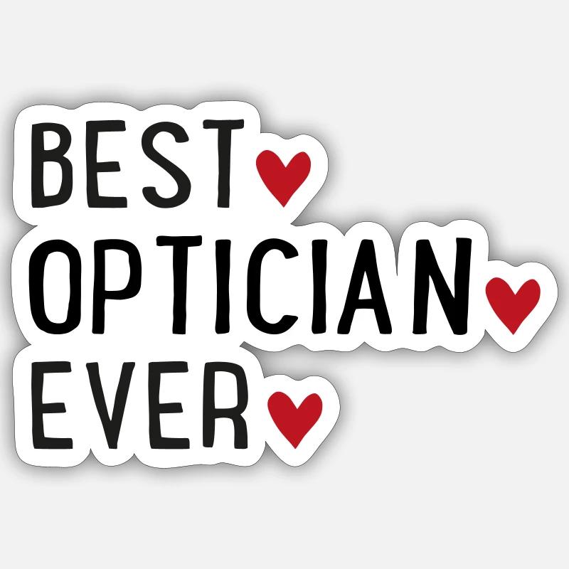Opticien - Sticker taille S (10 x 10 cm) - blanc mat