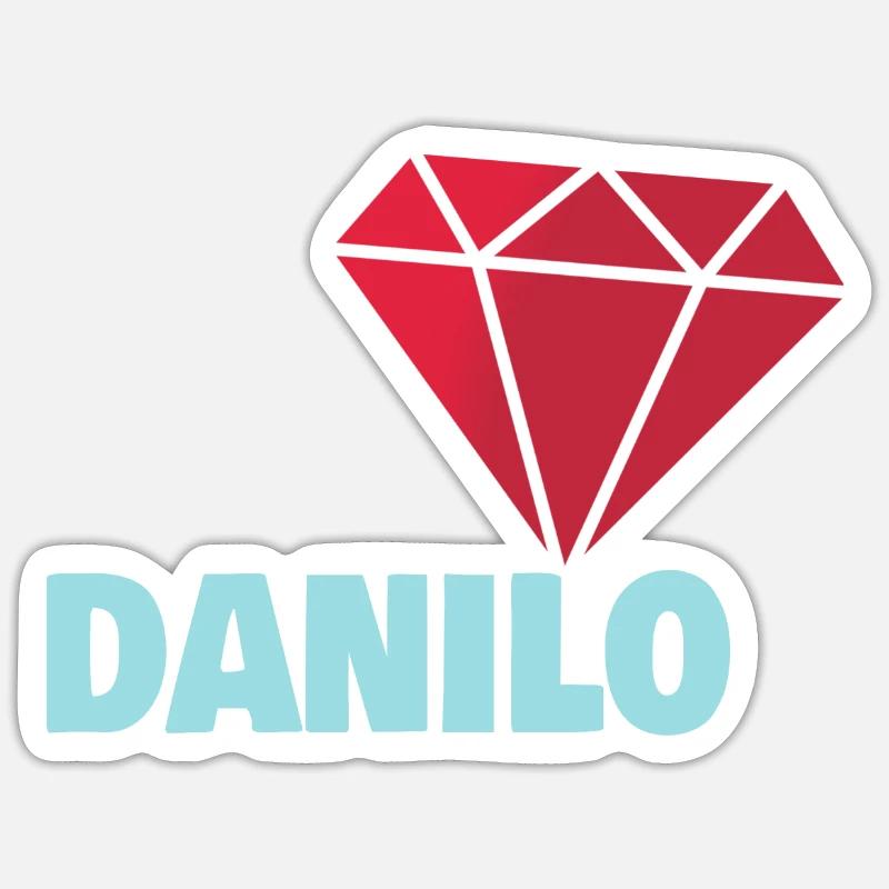 Précieux Danilo - Sticker taille S (10 x 10 cm) - blanc mat