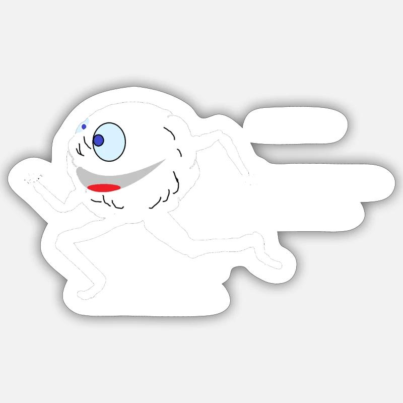 Faire boule de neige - Sticker taille S (10 x 10 cm) - blanc mat
