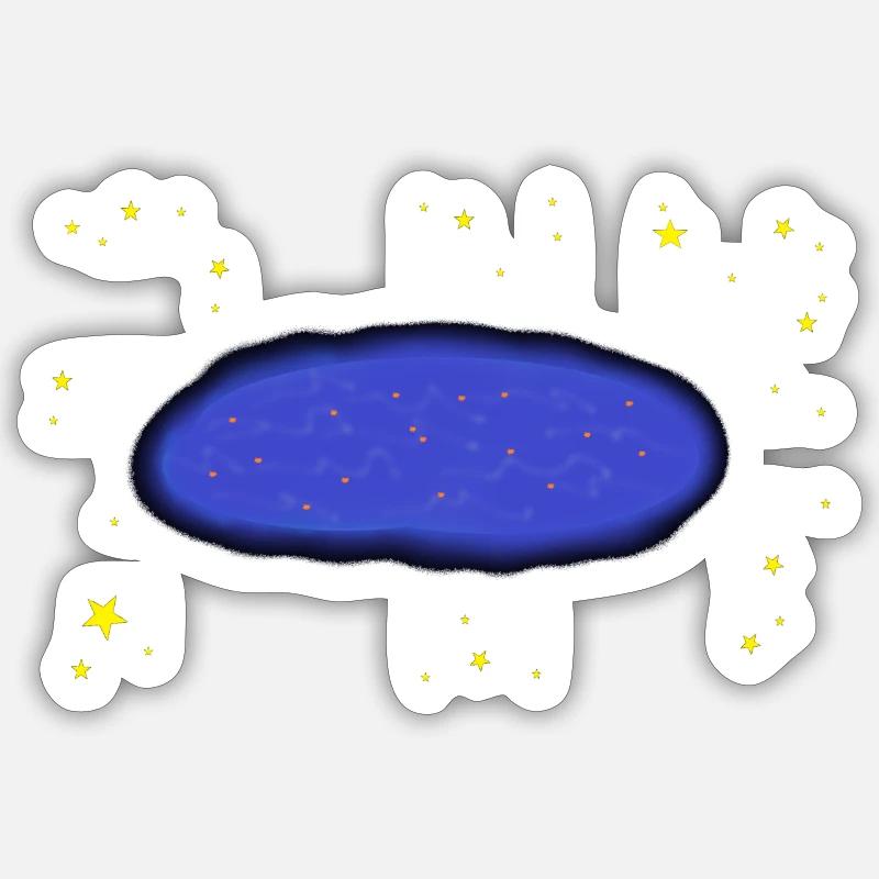Silver dew between the stars Sticker size S (10 x 10 cm)