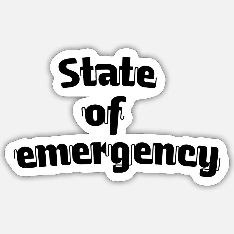 État d’urgence Sticker taille S (10 x 10 cm)