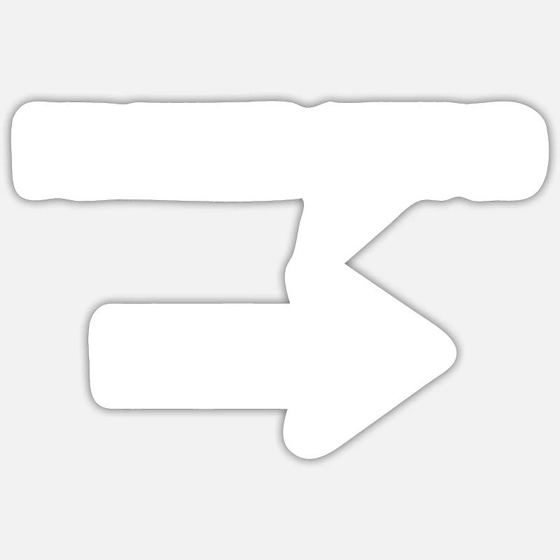 Ich bin mit dumm - weiß Sticker Größe S (10 x 10 cm)