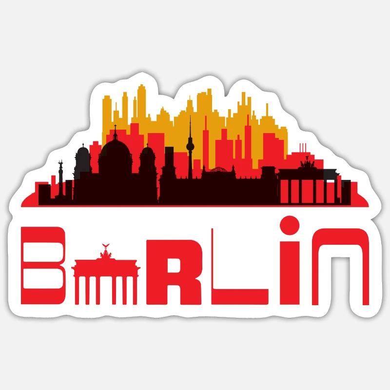 Berlin 2 - Sticker taille S (10 x 10 cm) - blanc mat