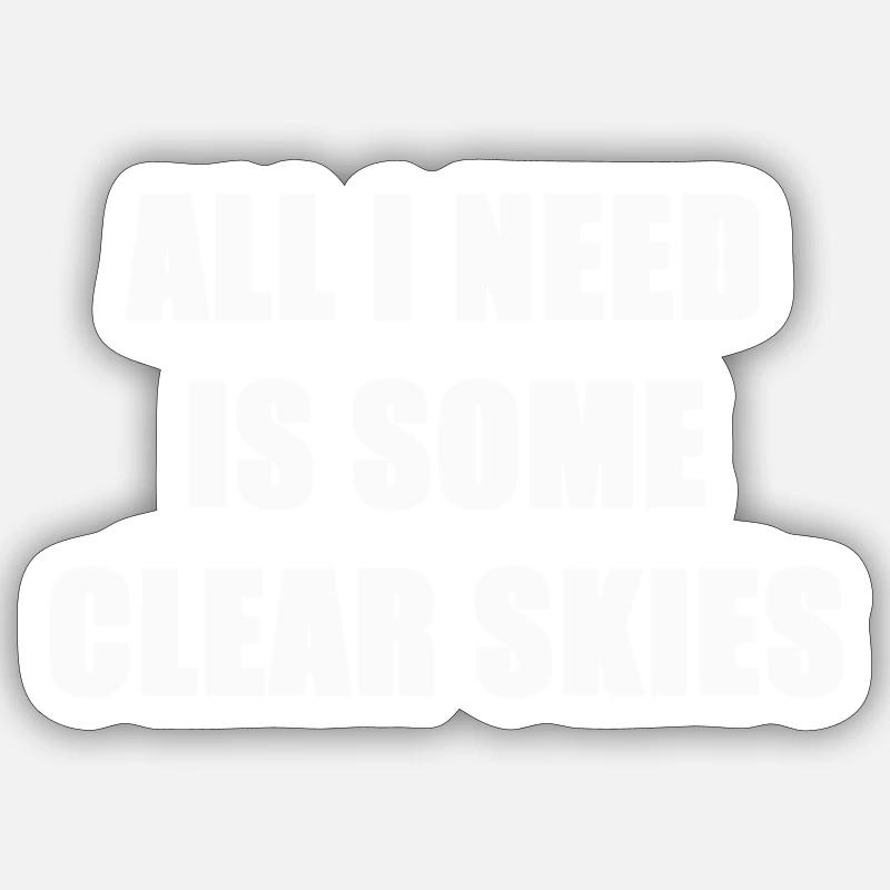 Ciel clair blanc - Sticker taille S (10 x 10 cm) - blanc mat