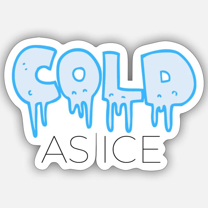 Froid comme l’ICE - Sticker taille S (10 x 10 cm) - blanc mat