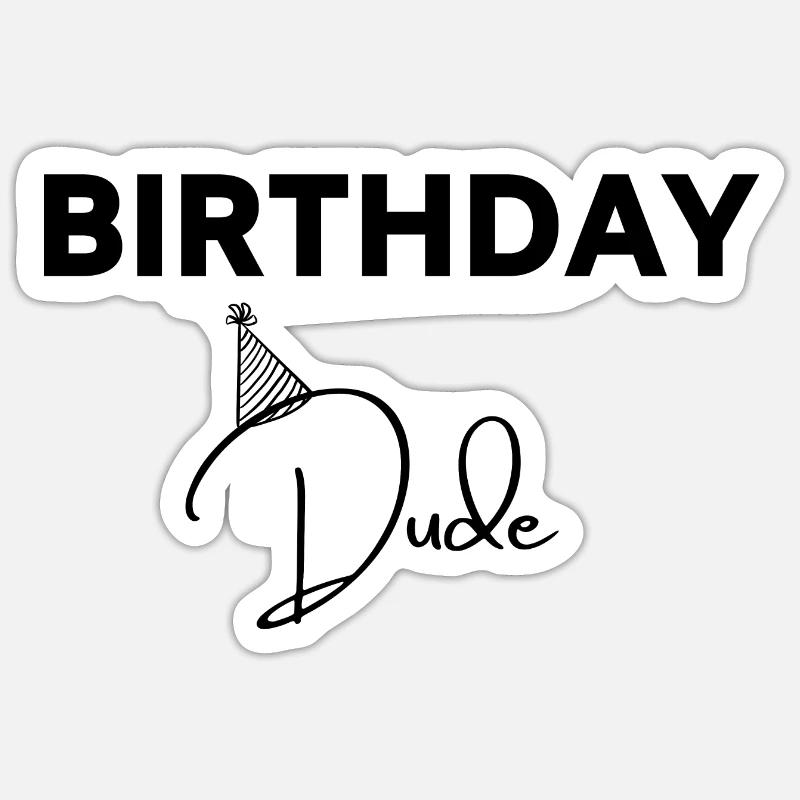 Geburtstags-Typ Sticker Größe S (10 x 10 cm)