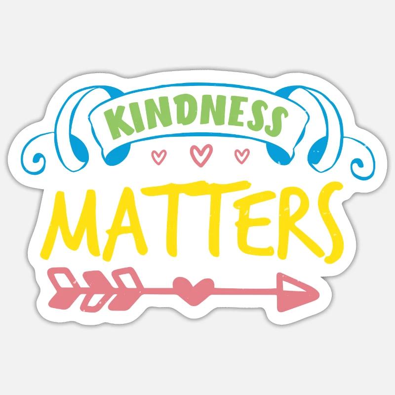 LA GENTILLESSE COMPTE - Sticker taille S (10 x 10 cm) - blanc mat
