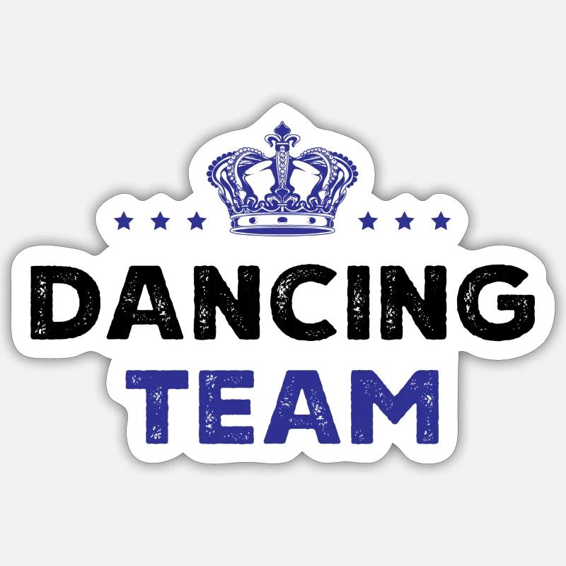 Dancing Team - Sticker size S (10 x 10 cm) - white matte