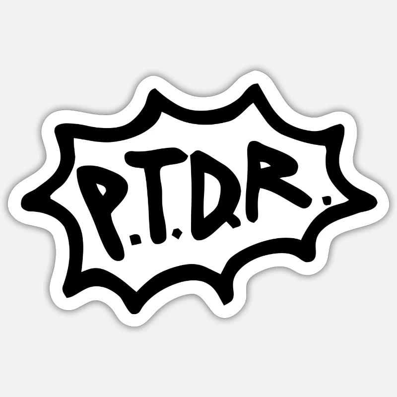 PTDR - Sticker Größe S (10 x 10 cm) - Mattweiß