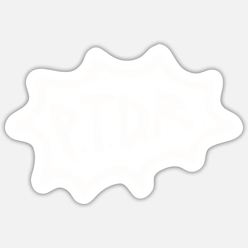 PTDR - Sticker size S (10 x 10 cm) - white matte