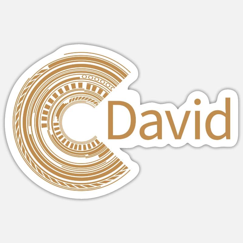 For David - Sticker size S (10 x 10 cm) - white matte