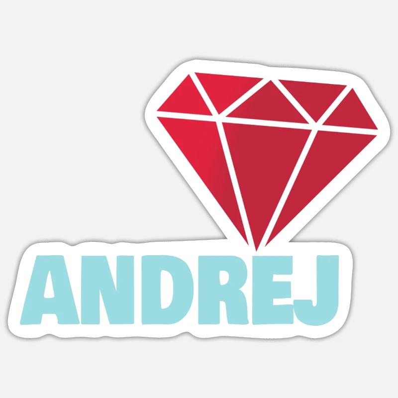 Cadeau pour Andrej - Sticker taille S (10 x 10 cm) - blanc mat
