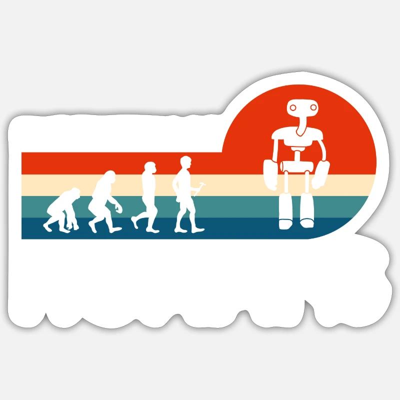 Android Cyborg - Sticker size S (10 x 10 cm) - white matte