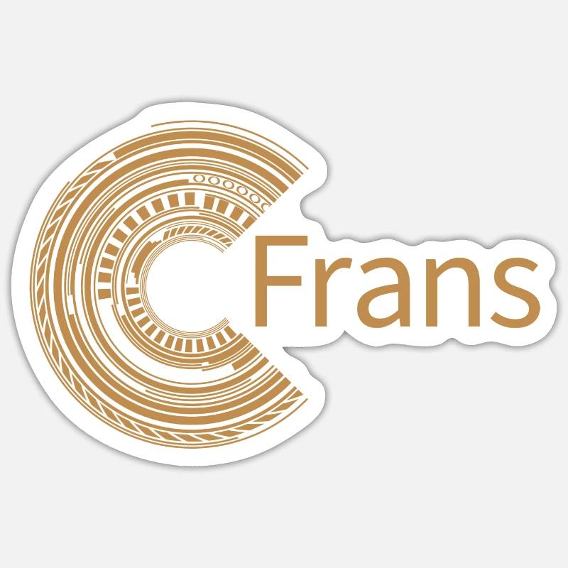 Pour Frans - Sticker taille S (10 x 10 cm) - blanc mat