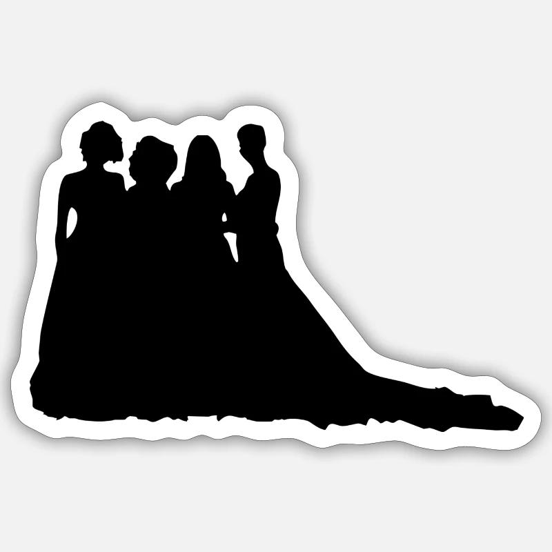 Épouse de l’équipe - Sticker taille S (10 x 10 cm) - blanc mat