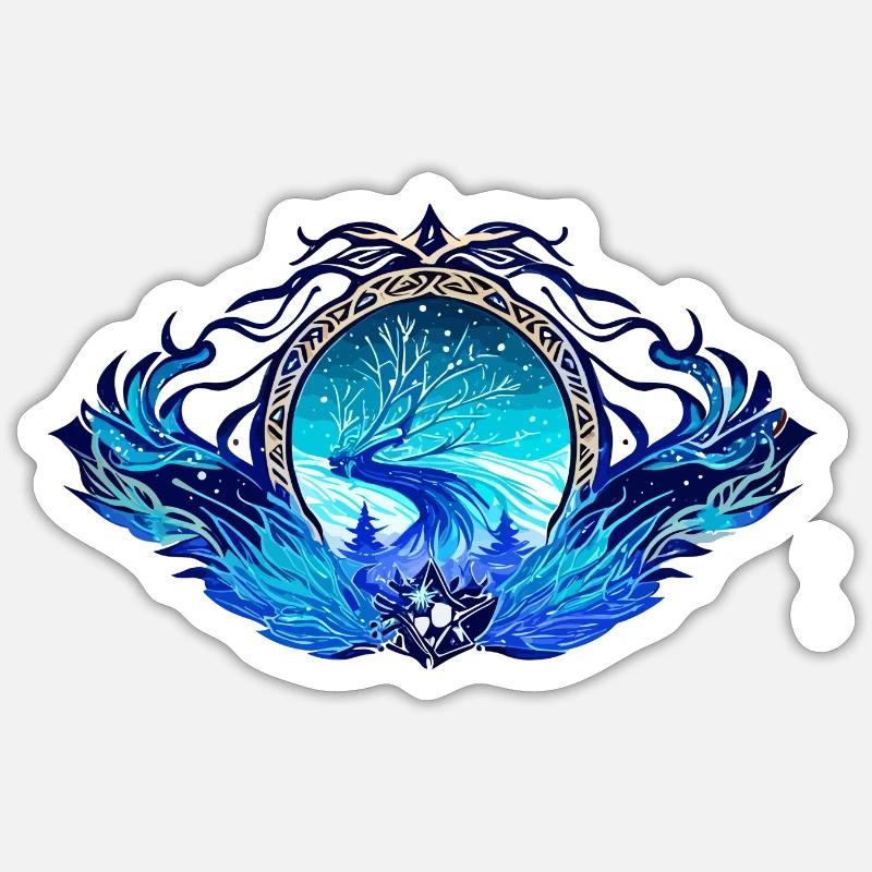 Winter cold - Sticker size S (10 x 10 cm) - white matte