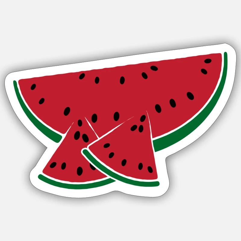 Melone - Sticker Größe S (10 x 10 cm) - Mattweiß