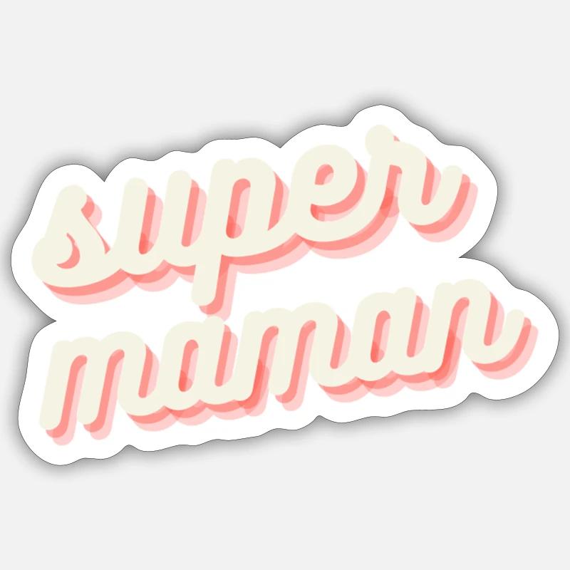 super mutter Sticker Größe S (10 x 10 cm)