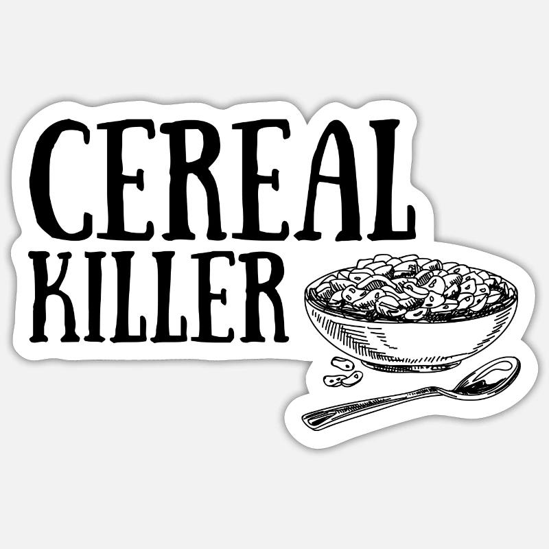 Cereal Killer - Sticker Größe S (10 x 10 cm) - Mattweiß