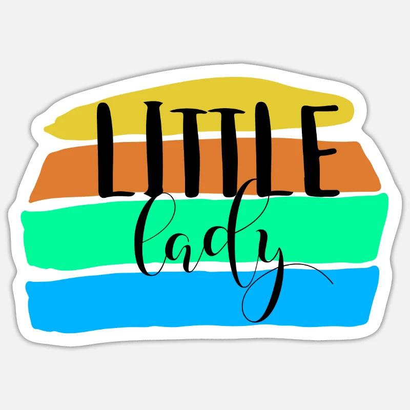 Petite Dame - Sticker taille S (10 x 10 cm) - blanc mat