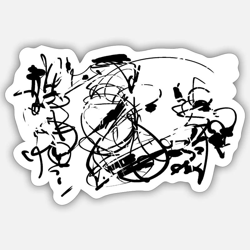 Pollocko - Sticker size S (10 x 10 cm) - white matte