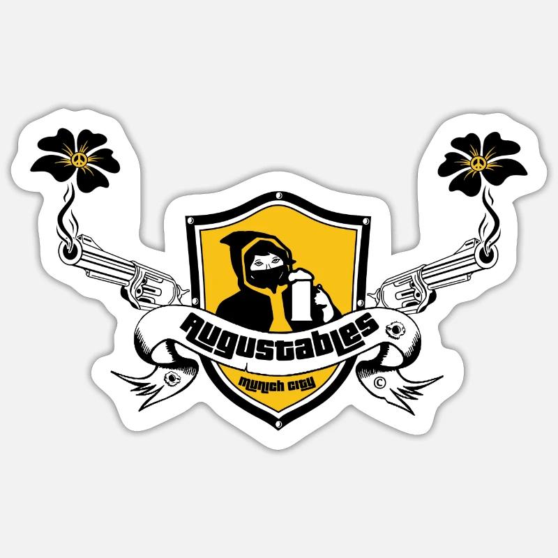 Augustables Blume Sticker Größe S (10 x 10 cm)