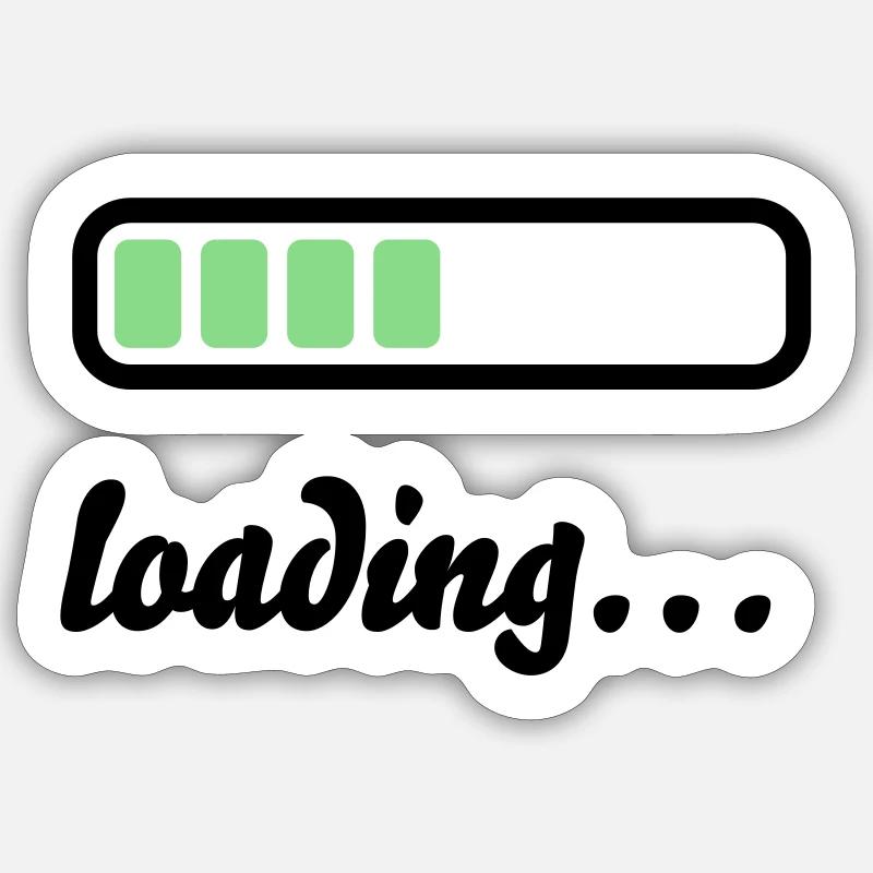 Battery Battery loading - Sticker size S (10 x 10 cm) - white matte