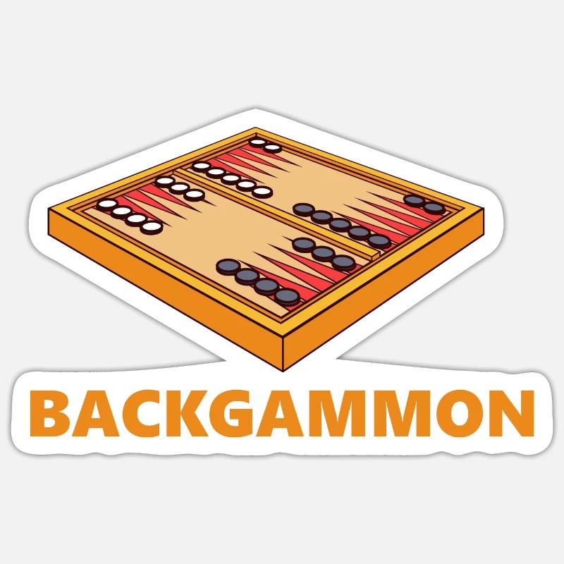 boardgame chess backgammon game night - Sticker Größe S (10 x 10 cm) - Mattweiß