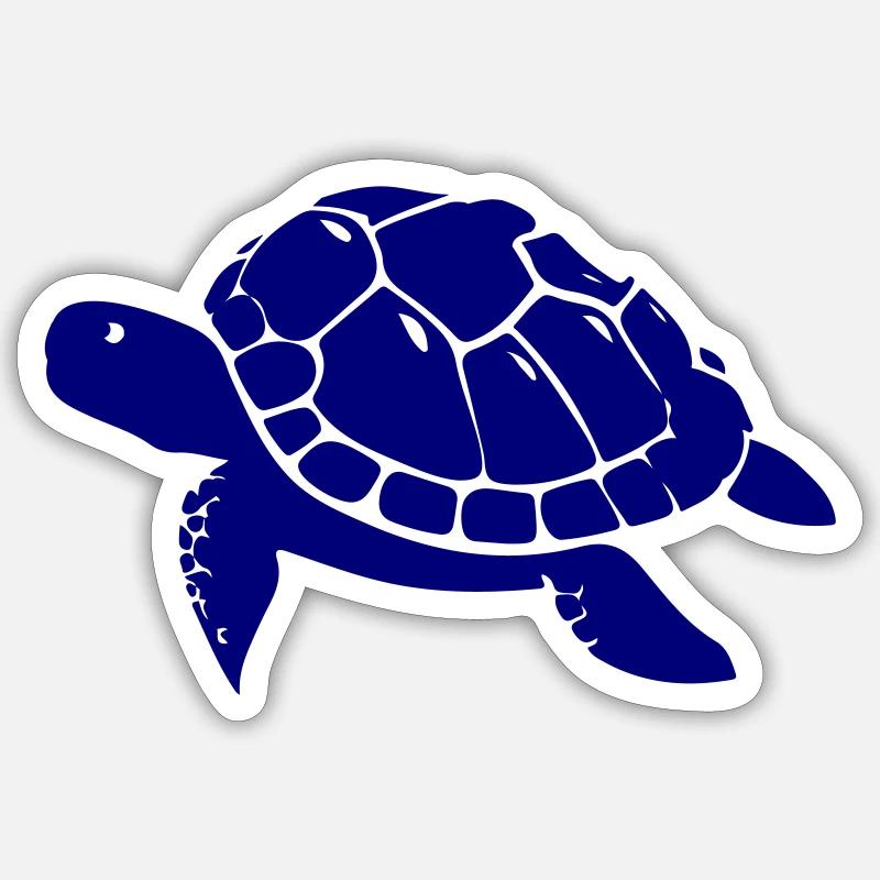 turtle - Sticker Größe S (10 x 10 cm) - Mattweiß