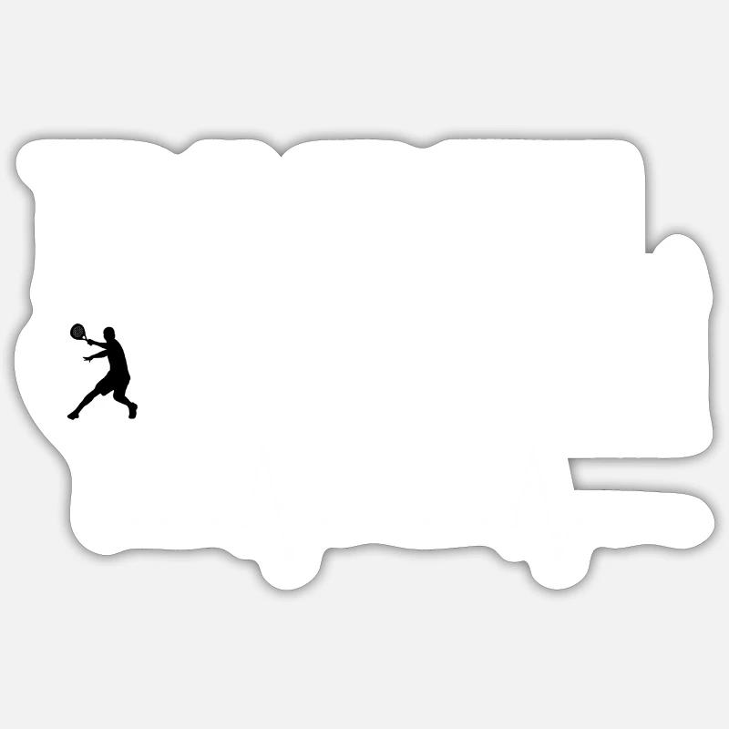 Padel - Sticker taille S (10 x 10 cm) - blanc mat