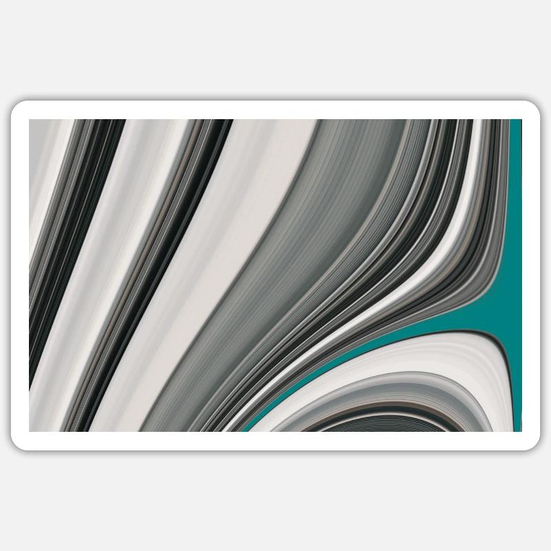 un ending skyline - Sticker taille S (10 x 10 cm) - blanc mat