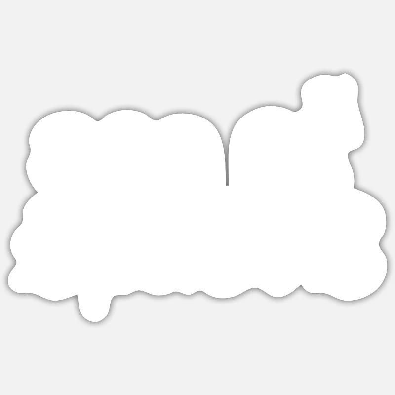 As de pique - Sticker taille S (10 x 10 cm) - blanc mat